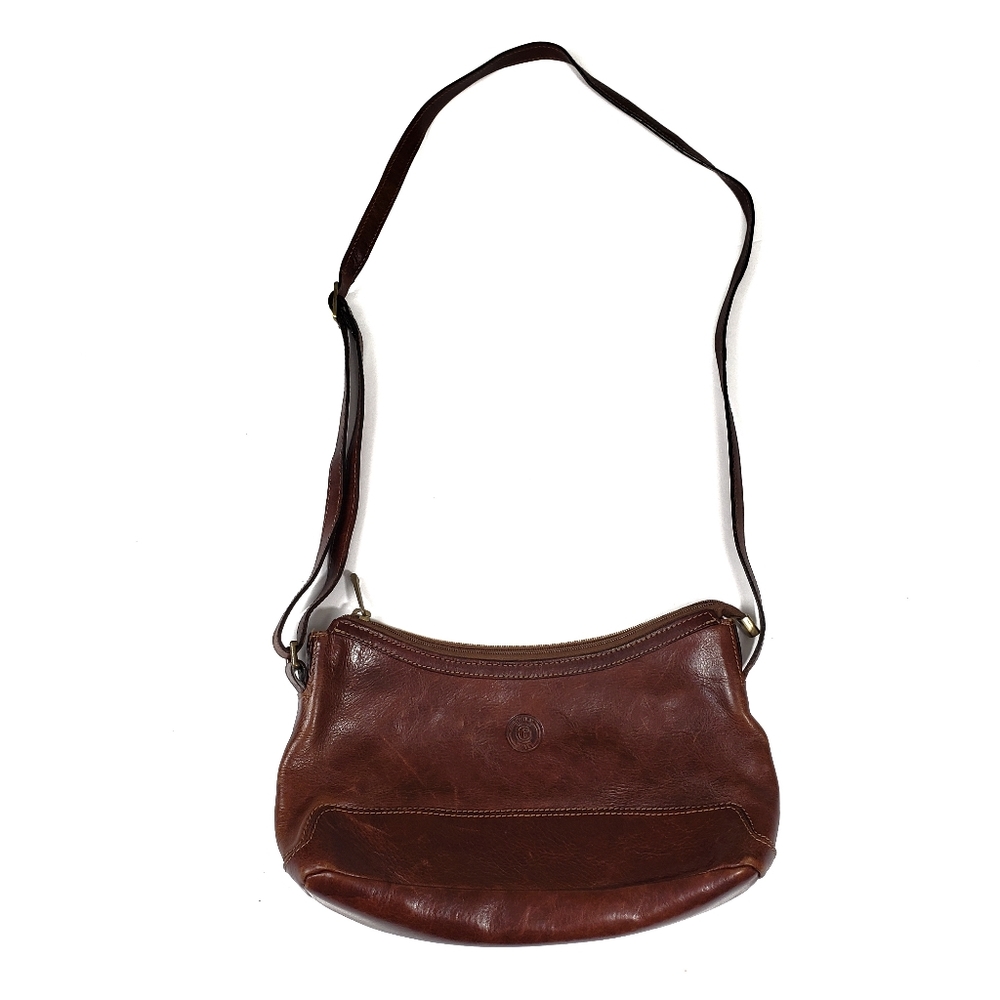 Giudi Brown Leather Shoulder Bag